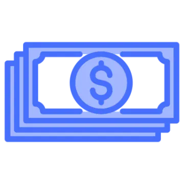 a stack of money on a white background