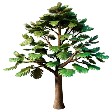 a tree with green leaves on it