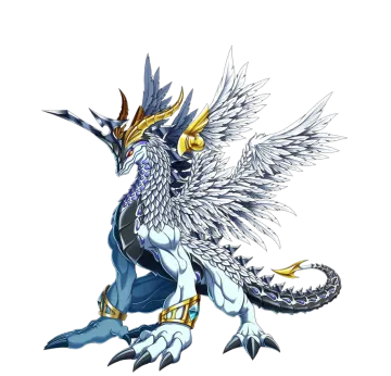 an image of a white dragon with wings