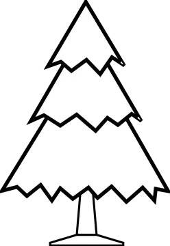 a black and white christmas tree