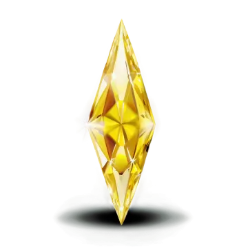 a yellow diamond on a white background