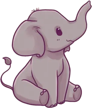 a small elephant sitting on the ground