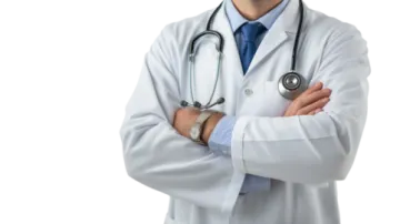 a doctor standing with his arms crossed