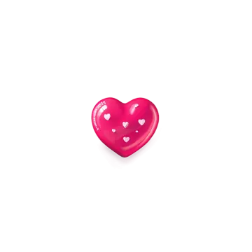 a pink heart on a white background