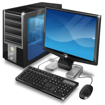 a computer with a keyboard and mouse