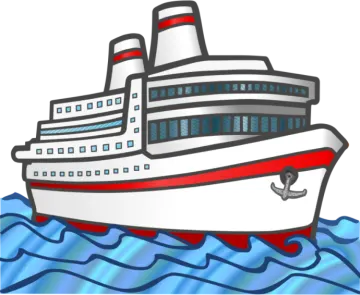 a cruise ship in the ocean