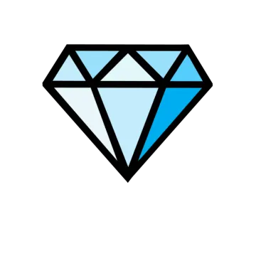 a blue diamond on white background