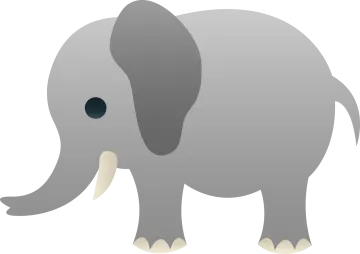 an elephant with a white background
