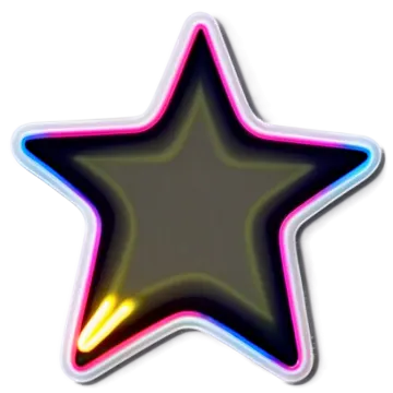 a black and pink star shaped neon light