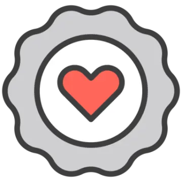 a seal with a heart on it