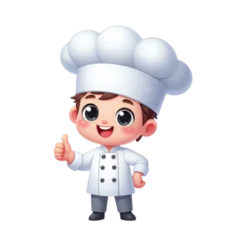 a cartoon character in a chef's uniform