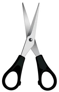 a pair of scissors on a white background