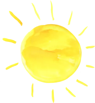 a watercolor drawing of the sun