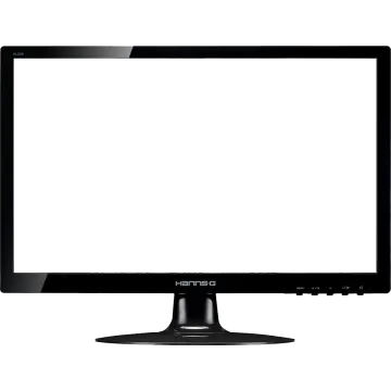 a computer monitor with a blank screen