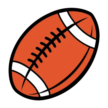 a football ball on a white background