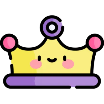 a cartoon crown on a white background