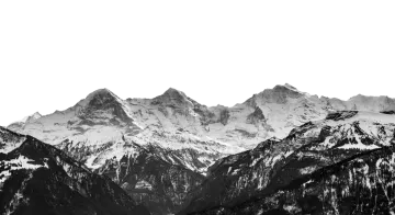 a black and white photo of mountains
