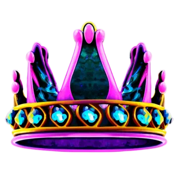 a purple crown with blue crystals on it