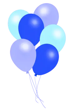 a bunch of balloons on a white background
