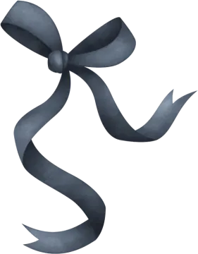 a black ribbon on a white background
