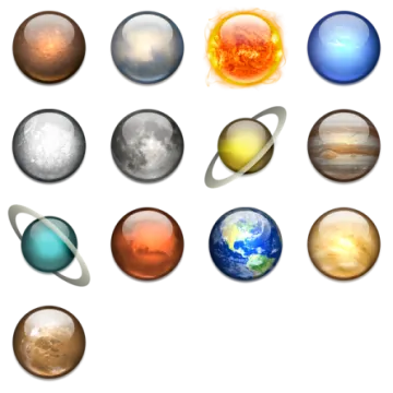 the planets of the solar system