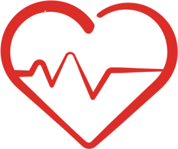 a heart with a heartbeat in the middle