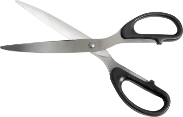 a pair of scissors on a white background