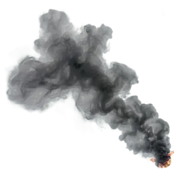 black smoke on a white background