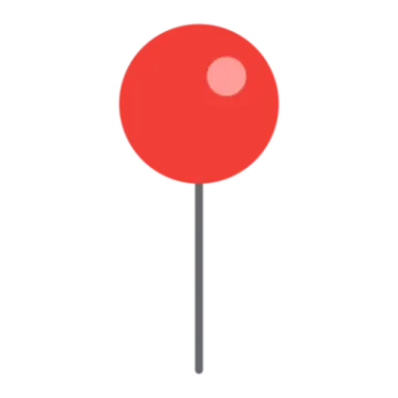 a red lo candy on a white background