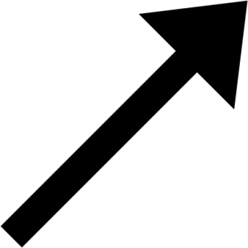 a black and white arrow icon