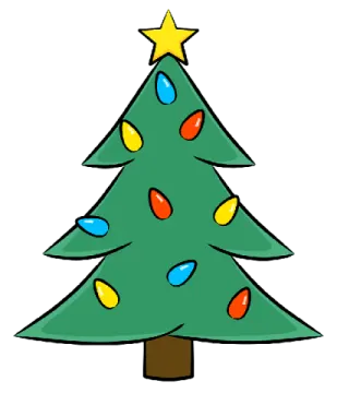 a christmas tree with lights on it