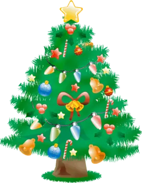 a christmas tree with ornaments on it