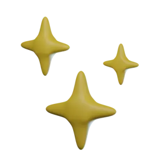 three yellow stars on a white background