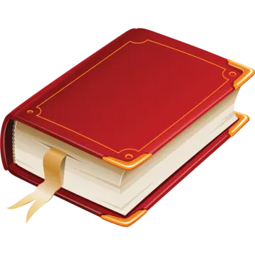 a red book with gold trim