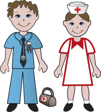 a nurse and nurse in uniform