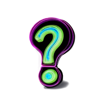 a question sign on a white background