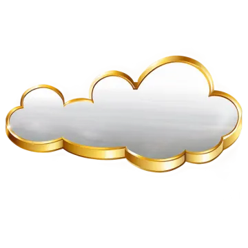 a cloud shaped mirror on a white background