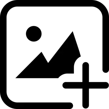 a black and white icon of a mountain