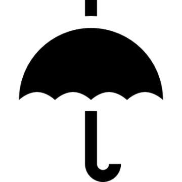 a black and white image of an umbrella