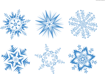 a set of four snowfls