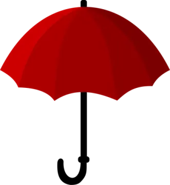 a red umbrella on a white background