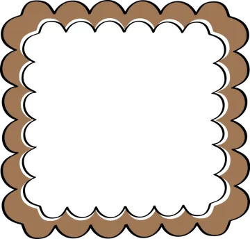 a brown and white frame on a white background
