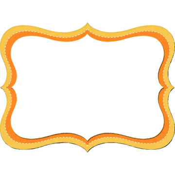 an orange frame with a white background