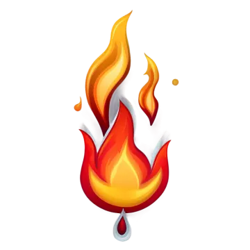a burning fire with red and yellow flames