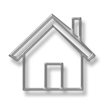 a house icon on a white background