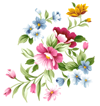 a bouquet of flowers on a white background