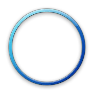 a blue ring on a white background