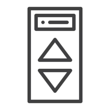 a black and white icon of a battery