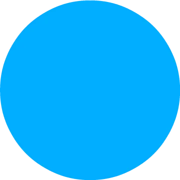 a blue circle on a white background