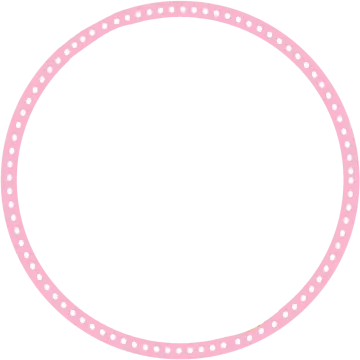 a pink circle with white dots